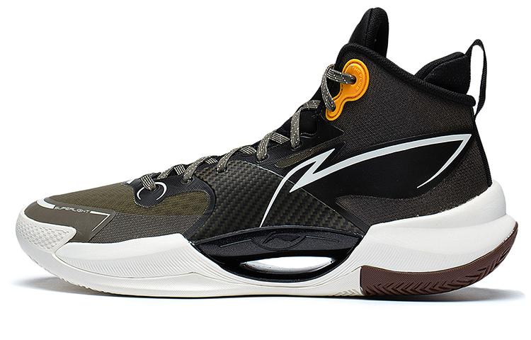 Li-Ning LiNing Ultra Light Anti Slip And Wear Resistant Lightweight Mid Top Basketball Shoes Men's Black Green