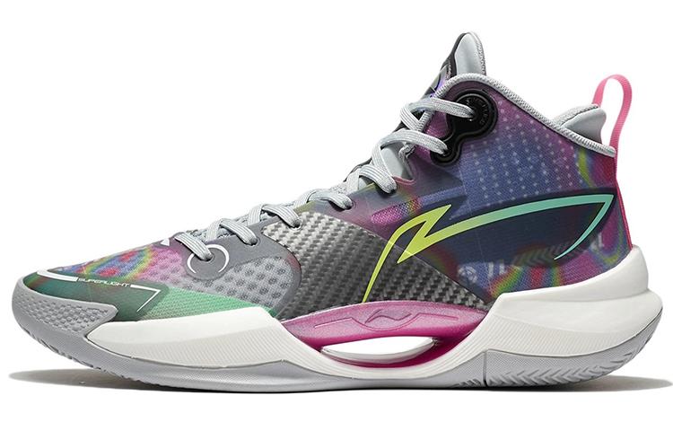 Li-Ning LINING Ultra Light Basketball Shoes Men Mid Top Brick Gray