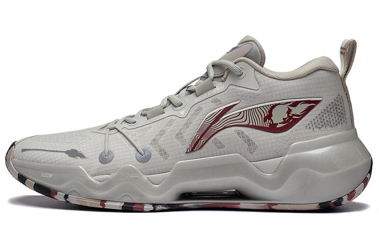 Li-Ning LINING Liren 2 Low Basketball Shoes Men Mid Top Yellow Gray