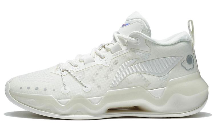 Li-Ning LiNing Liren 2 Low Durable Breathable Low Top Basketball Shoes Men's Mist White