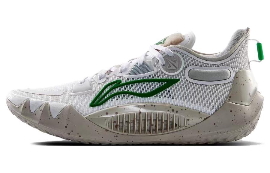 Li-Ning LiNing JB1 Jimmy Butler 1 Black Eight Abrasion Resistant Rebound Low Top Basketball Shoes Men's White Green