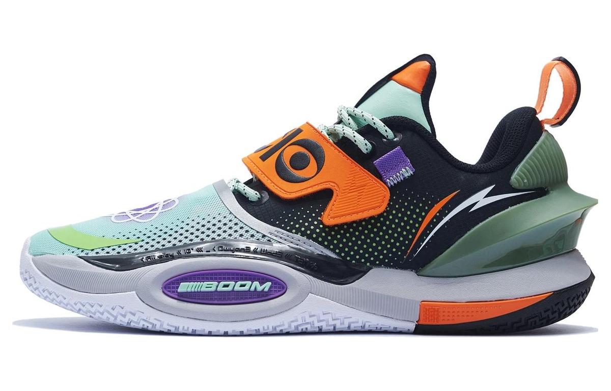 Li-Ning LiNing All City 10 V2 'Kinetic Energy' Cushioning Lightweight Rebound Low Top Performance Basketball Shoes Green Black