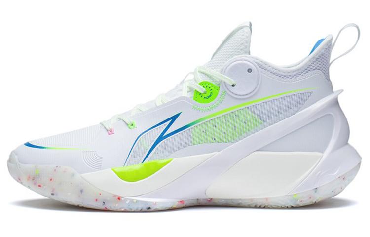 Li-Ning LiNing SONIC 10 Cushioning Anti Slip And Wear Resistant Coverage Support Mid Top Basketball Shoes Men's White