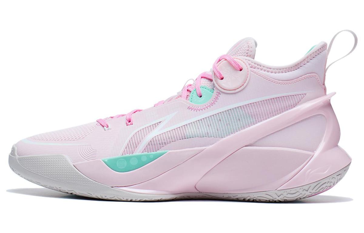 Li-Ning LiNing SONIC 10 Cushioned Slip Resistant Mid Top Basketball Shoes Unisex Primrose Pink