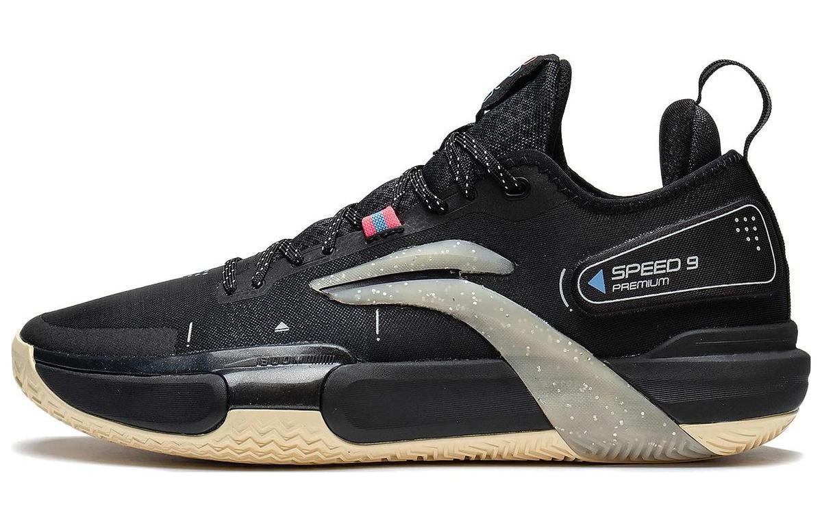 Li-Ning LiNing Speed 9 Premium Cushioning Anti Slip And Wear Resistant Coverage Support Low Top Basketball Shoes Black