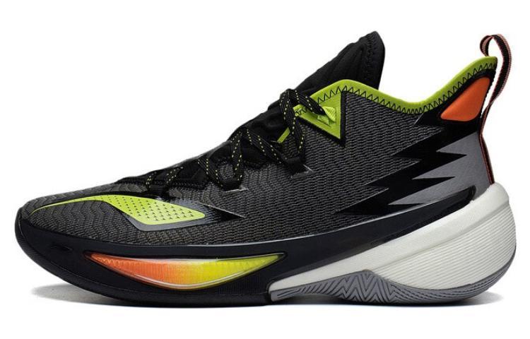 Li-Ning LINING Power 9 Basketball Shoes Men Mid Top Black/Snow Gray