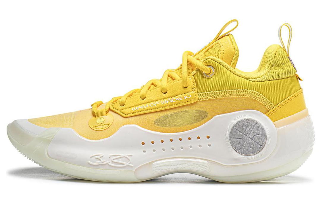 Li-Ning LiNing WOW 10 Low The City Of Angels Cushioning Anti Slip And Wear Resistant Low Top Basketball Shoes Men's Yellow
