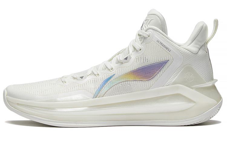 Li-Ning LiNing Liren 3 White Pearl Cushioning Anti Slip And Wear Resistant High Top Basketball Shoes Mist White
