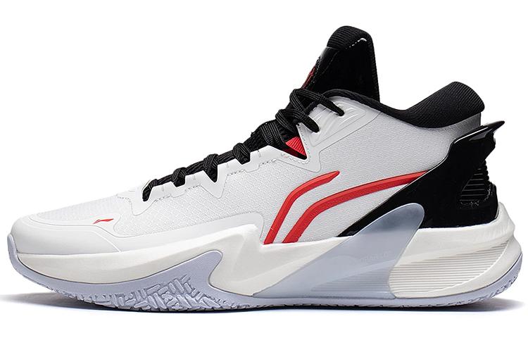Li-Ning LiNing Speed High Cushioning Anti Slip And Wear Resistant High Top Performance Basketball Shoes White Black Red