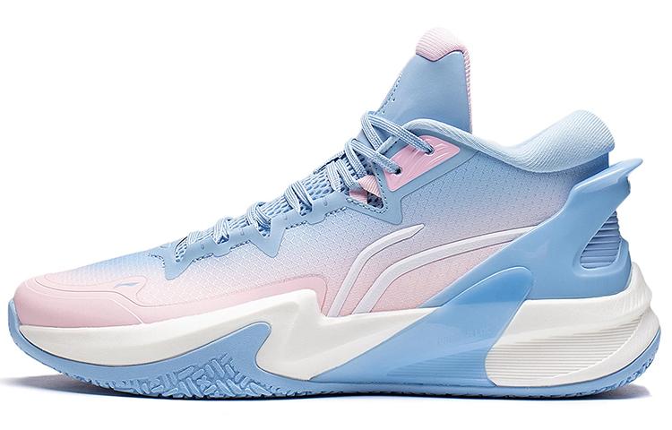 Li-Ning LiNing Speed 1.0 High Durable Breathable High Top Basketball Shoes Blue Pink