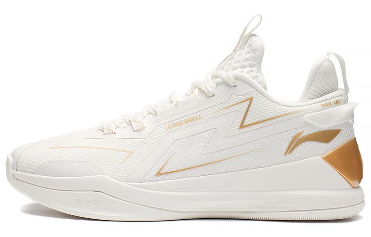 Li-Ning LiNing Flash 2.0 Cushioning Anti Slip Wear Resistant Coverage Support Rebound Low Top Basketball Shoes Men's Mist White