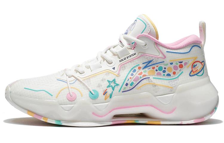 Li-Ning Disney x LiNing Liren 2 Low Wear resistant And Lightweight Low Top Basketball Shoes Men's White Pink