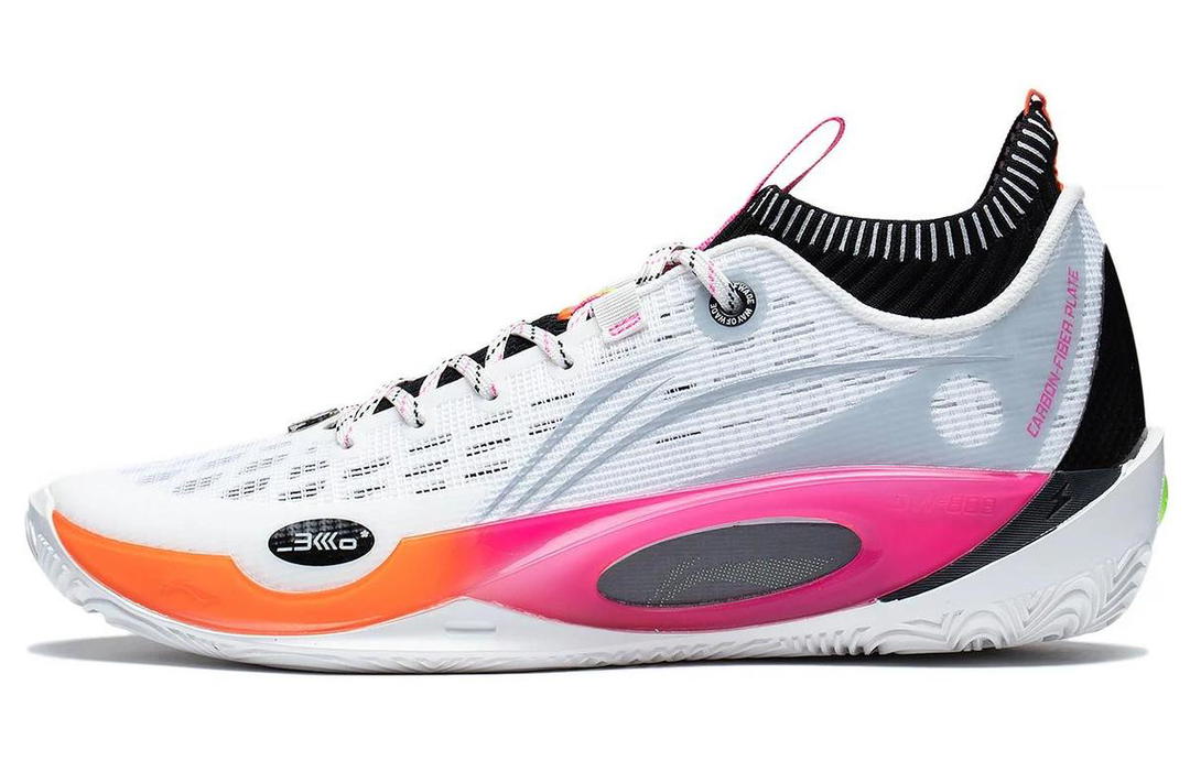 Li-Ning LiNing Wade 808 Ultra Durable Breathable Low Top Basketball Shoes Men's White Pink