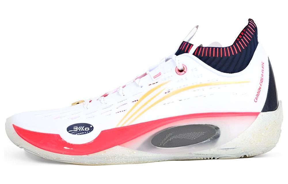 Li-Ning LiNing Wade 808 Ultra Cushioning Anti Slip And Wear Resistant Low Top Basketball Shoes Men's White Red
