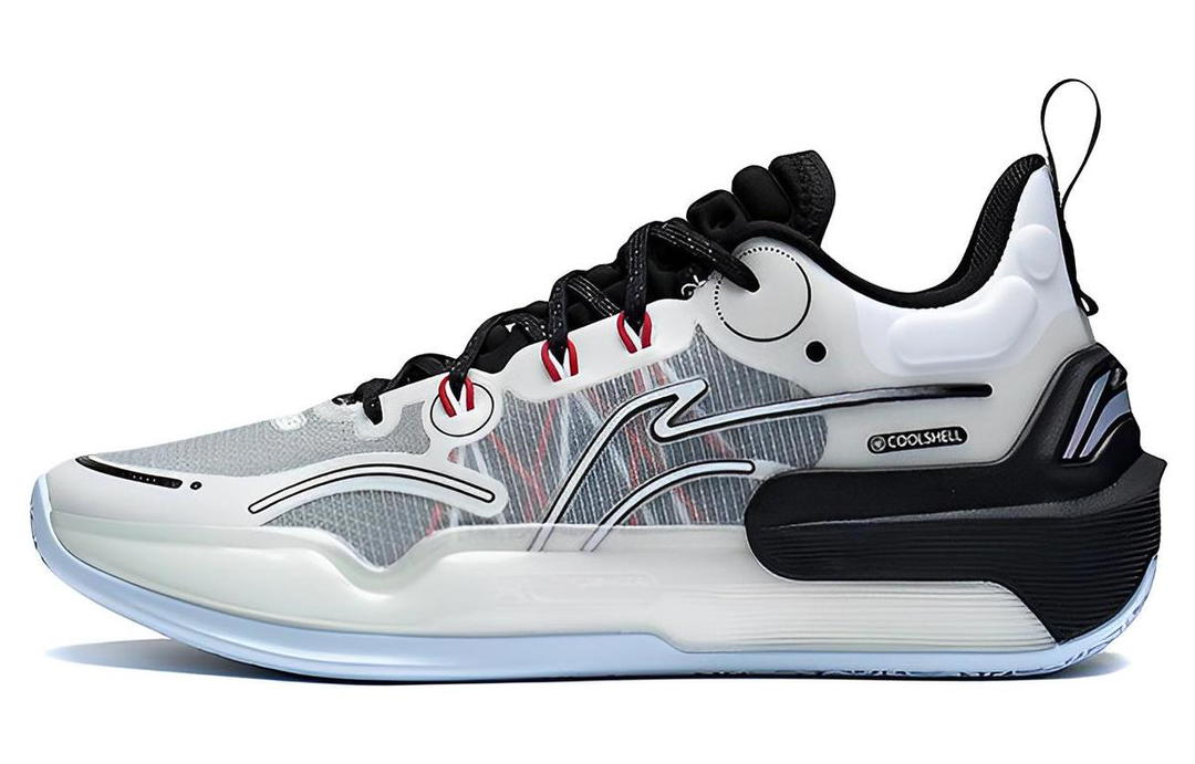 Li-Ning LiNing YuShuai 16 V2 Cushioning Anti Slip And Wear Resistant Low Top Basketball Shoes White Black
