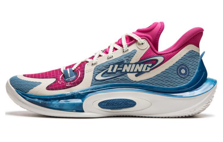Li-Ning LiNing SONIC 11 Astro S2 Cushioning Anti Slip And Wear Resistant Low Top Basketball Shoes Men's Blue Pink