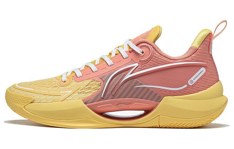 Li-Ning LINING Super Light V2 Basketball Shoes Men Low Top Yellow/Pink
