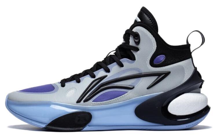 Li-Ning LiNing YuShuai 17 Cushioned Slip Resistant Mid Top Basketball Shoes Men's Black Gray