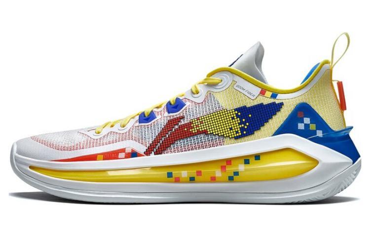 Li-Ning LiNing Liren 3 V2 Pixel Anti Slip Wear Resistant Low Top Basketball Shoes Unisex Yellow Red Blue