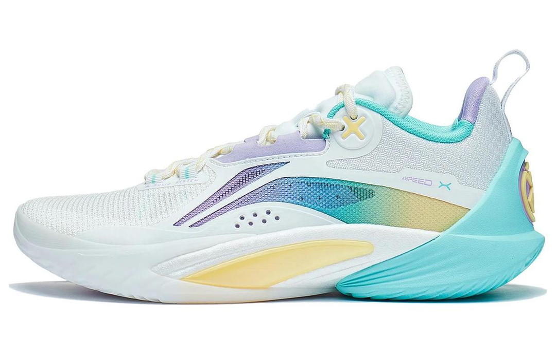 Li-Ning LiNing Speed 10 Low Top Basketball Shoes Men's White Purple