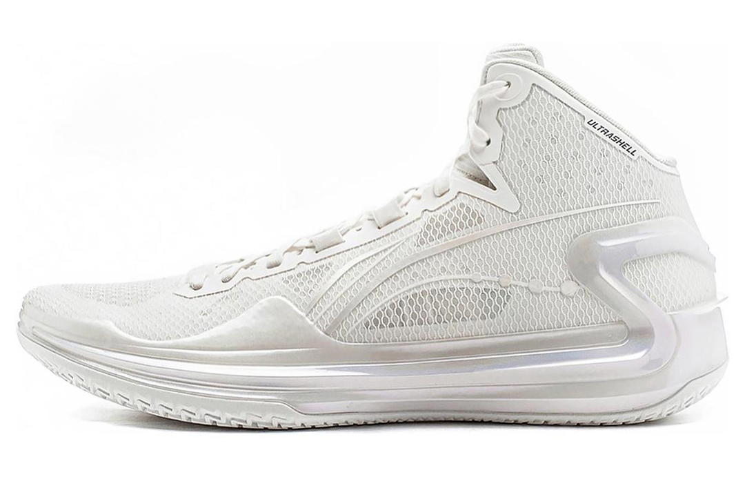 Li-Ning LiNing Liren 4 White Pearl Mid Top Basketball Shoes Unisex Mist White