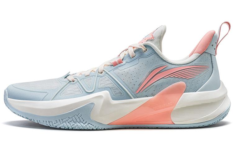 Li-Ning LiNing Speed 1.5 Cushioned Wear Resistant Breathable Rebound Low Top Basketball Shoes Men's Blue Pink