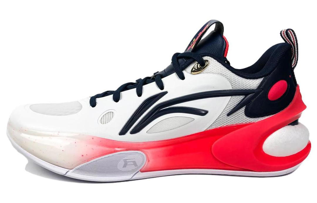 Li-Ning LiNing YuShuai 17 LOW Cushioning Low Top Basketball Shoes Men's White Blue Red