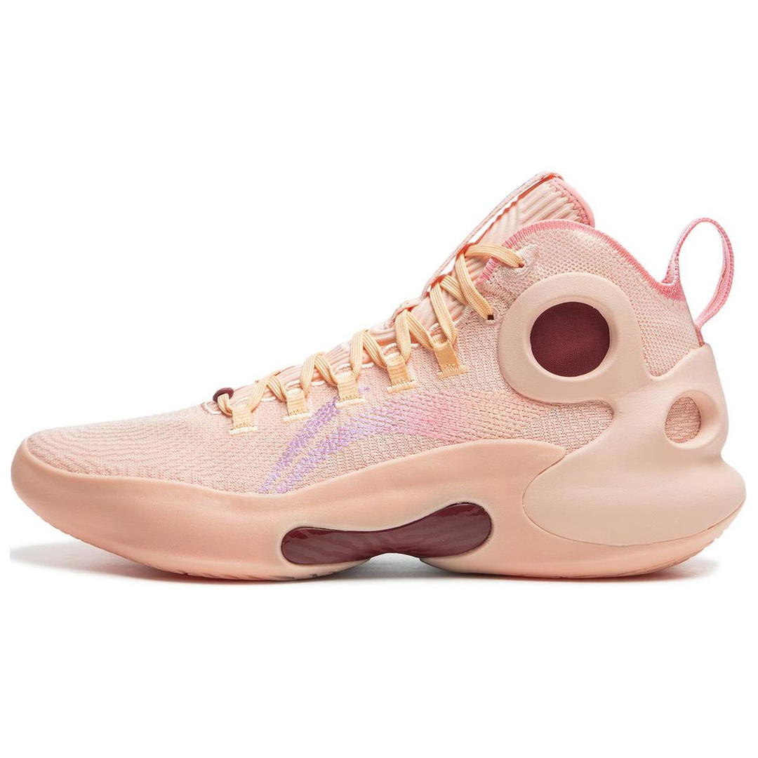 Li-Ning LiNing Charming ULTRA Anti Slip Wear Resistant Mid Top Basketball Shoes Men's Pink