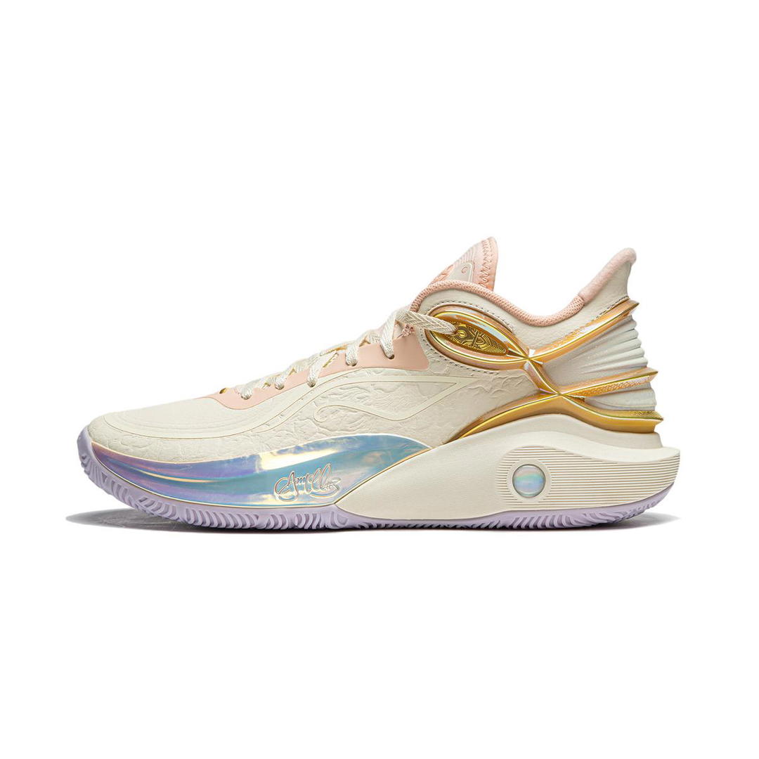 Li-Ning LiNing CJ 3 Cushioning Anti Slip And Wear Resistant Lightweight Rebound Low Top Basketball Shoes Men's Champagne