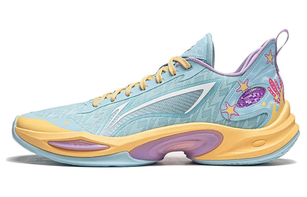 Li-Ning LINING Super Light 2024 Basketball Shoes Men Low Top Refreshing Blue