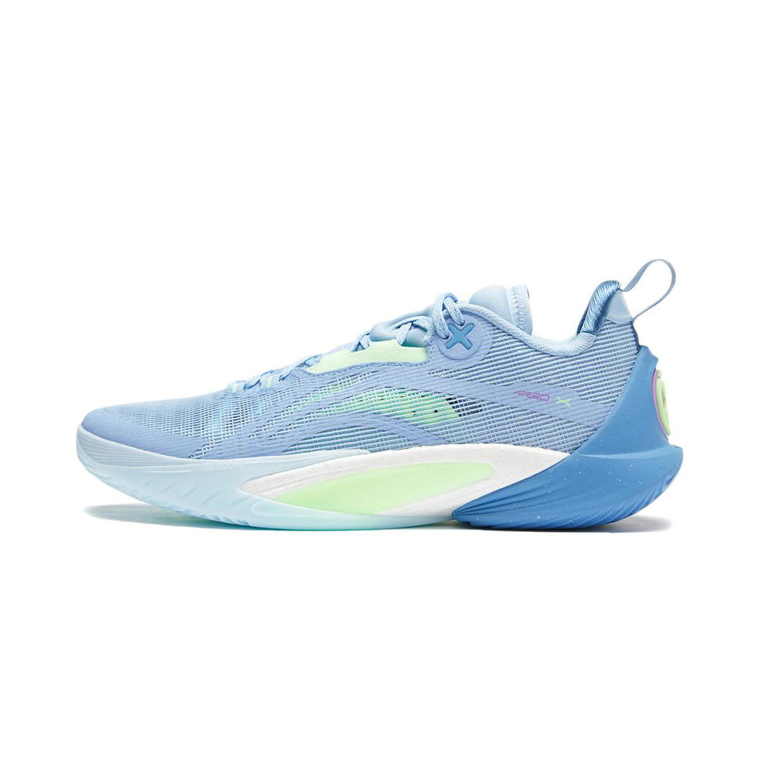Li-Ning LiNing Speed 10 BOOM Technology Slip Resistant Breathable Support Rebound Low Top Basketball Shoes Men's Aurora Blue
