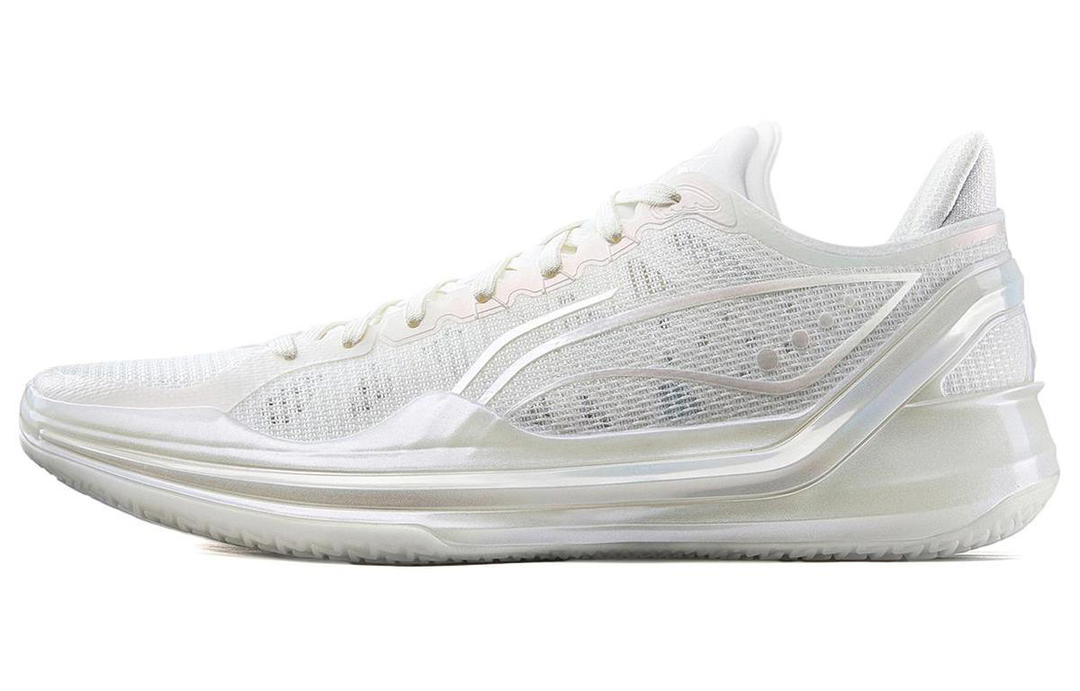 Li-Ning LiNing Blade 4V2 Cushioning Slip Resistant Support Lightweight Rebound Low Top Basketball Shoes Men's White