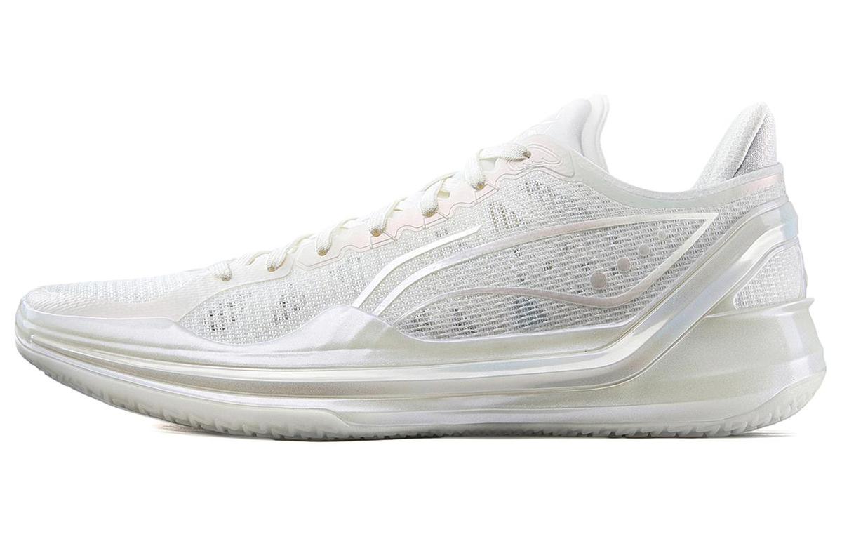 Li-Ning LiNing Blade 4V2 Cushioning Slip Resistant Support Lightweight Rebound Low Top Basketball Shoes Men's White