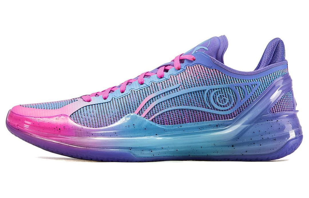 Li-Ning LiNing Blade 4V2 Cushioned Slip Resistant Lightweight Rebound Low Top Performance Basketball Shoes Men's Blue Purple