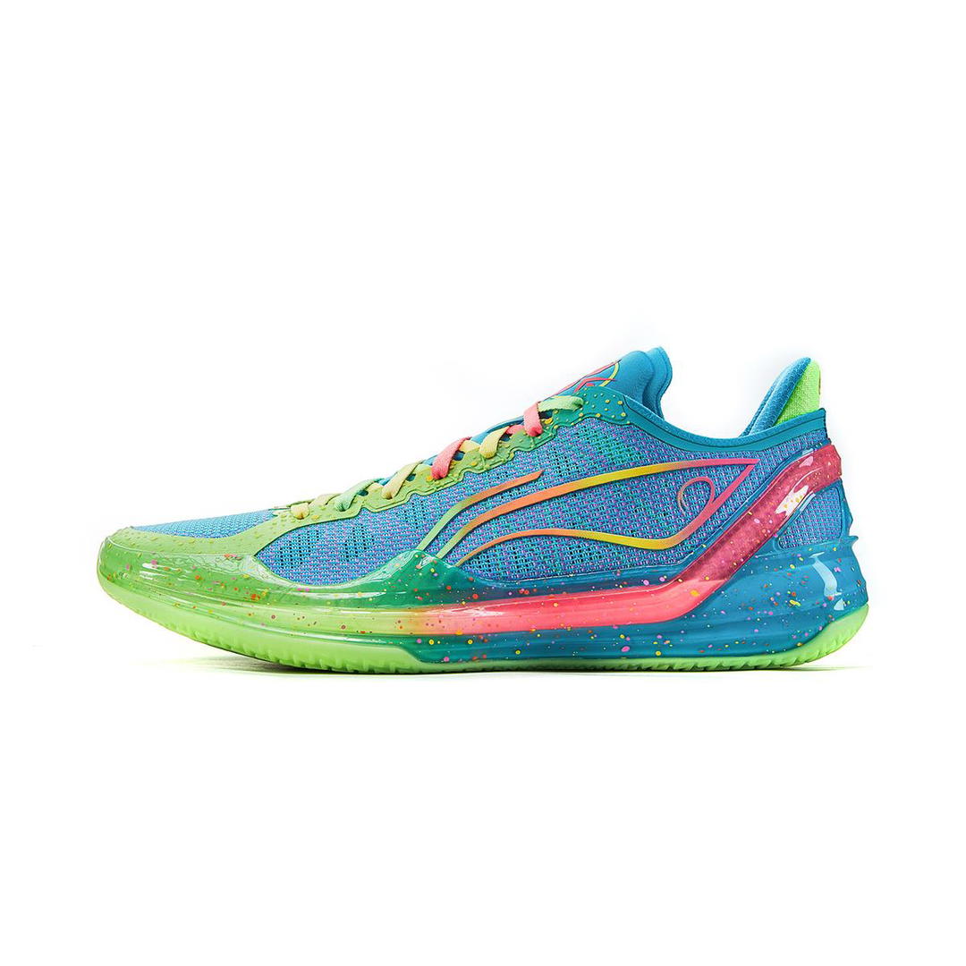 Li-Ning LiNing Blade 4V2 Poisonous Frog Cushioned Wear Resistant Lightweight Low Top Basketball Shoes Men's Turquoise