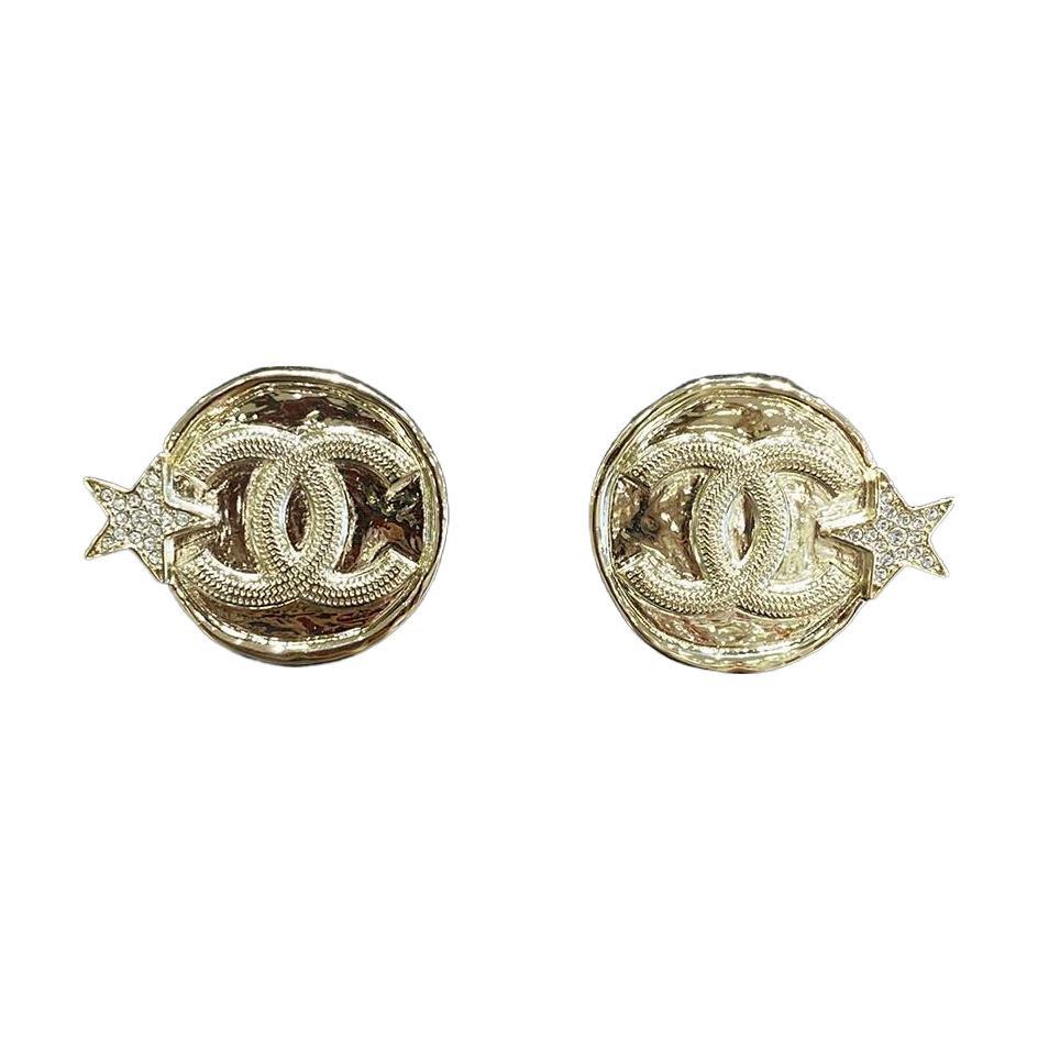 Chanel Chanel Stud Earrings Women's Gold