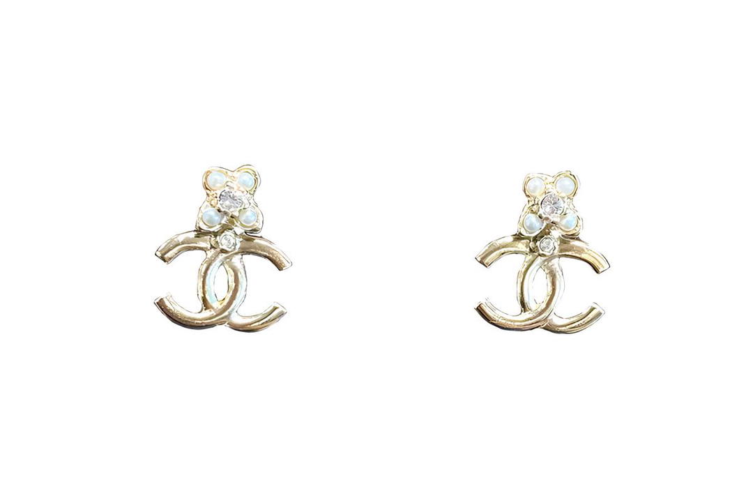 Chanel Chanel Stud Earrings Women's