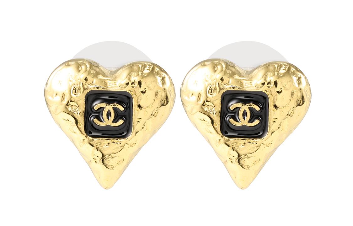 Chanel Chanel Metal Stud Earrings Women's Small Size Gold