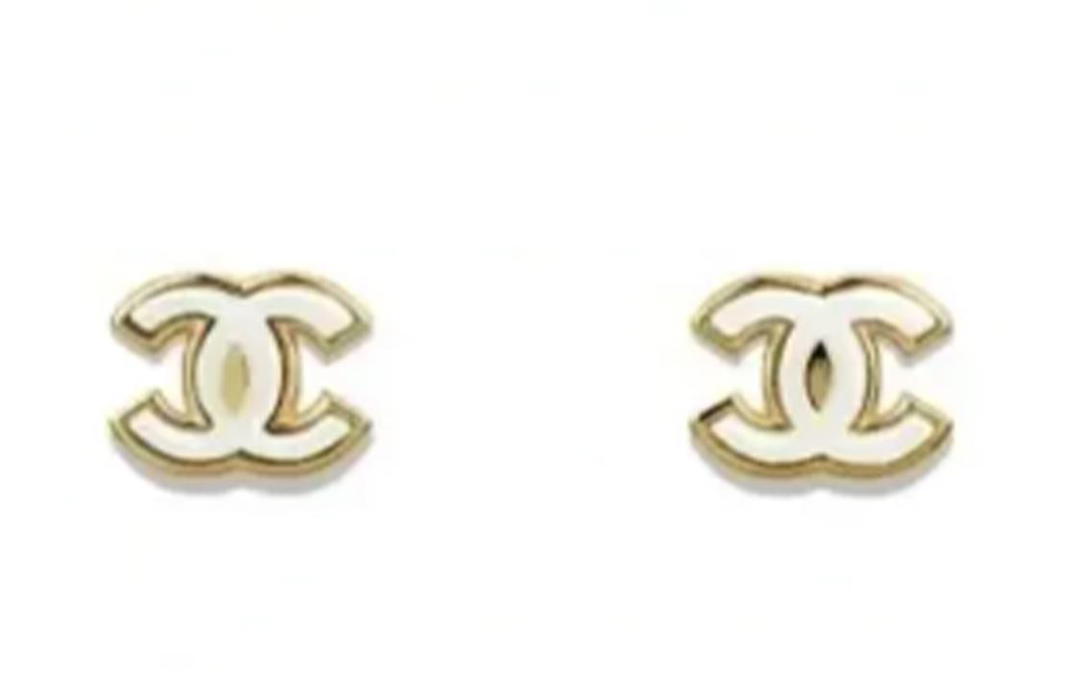 Chanel Chanel Metal Stud Earrings Women's Gold
