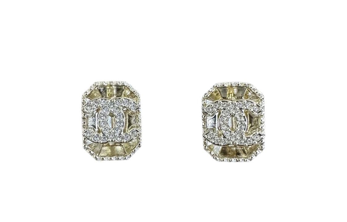 Chanel Chanel Metal Stud Earrings Women's Gold