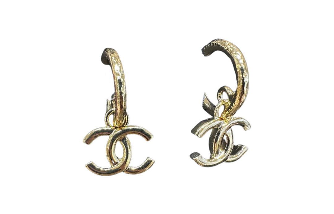 Chanel Chanel Stud Earrings Women's Gold