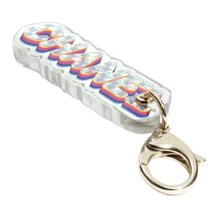 Chanel Chanel Metal Resin Keychains Unisex Gold