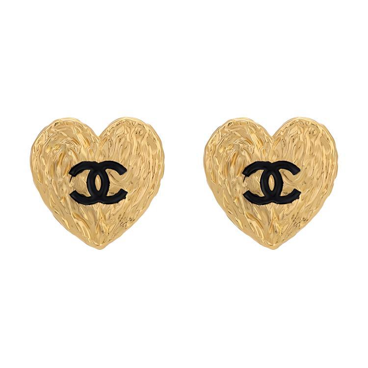 Chanel Chanel Metal Stud Earrings Women's