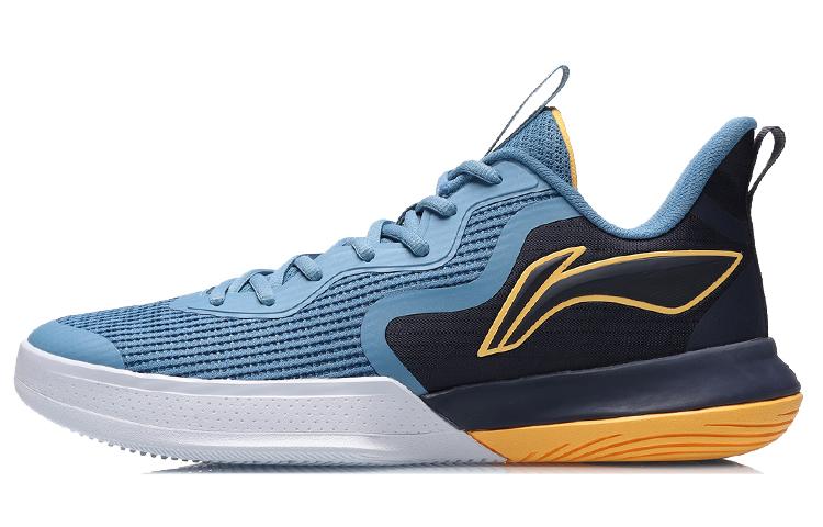 Li-Ning LINING Flash Basketball Shoes Men Low Top Blue/Black/Yellow
