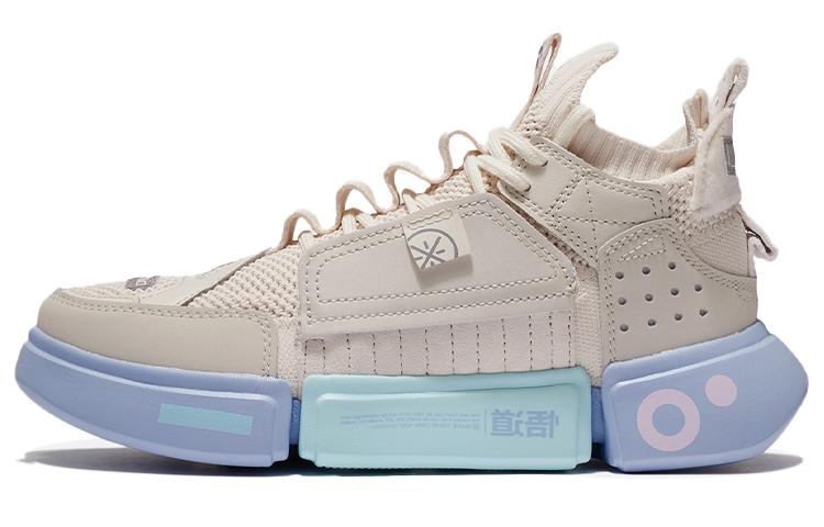 Li-Ning LINING Essence 2 ACE Vintage Basketball Shoes Women's Mid Top Pearl White/Snow Gray
