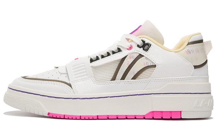 Li-Ning LiNing Rookie Cushioning Anti-Slip And Wear-Resistant Low-Top Vintage Basketball Shoes Women's Ecru