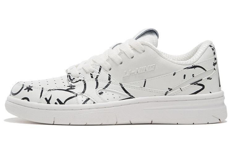 Li-Ning Dft x LiNing Wade Collection Wear Resistant Vintage Basketball Shoes Women's White Black