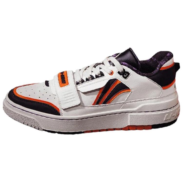 Li-Ning LiNing Rookie Anti Slip And Wear Resistant Lightweight Low Top Vintage Basketball Shoes Women's Neon Flame Orange