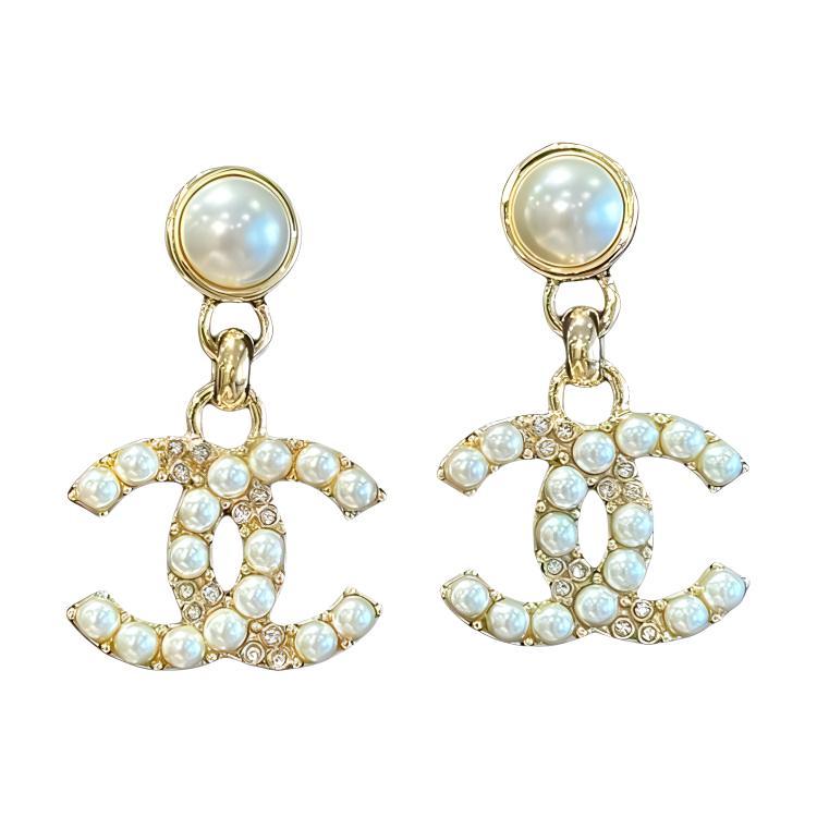 Chanel Chanel Metal Earrings Women's Gold
