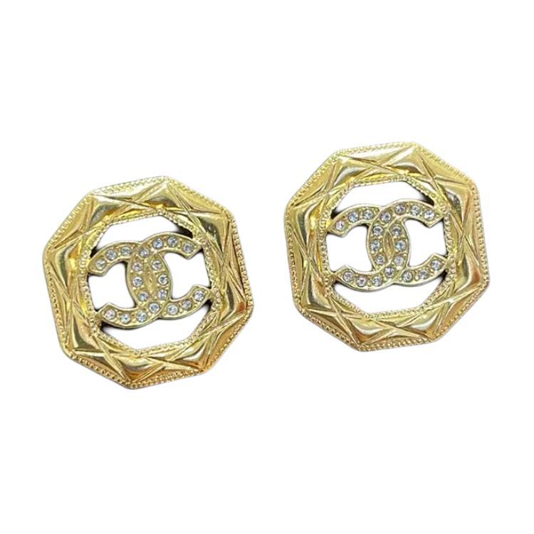 Chanel Chanel Metal Earrings Women's Gold